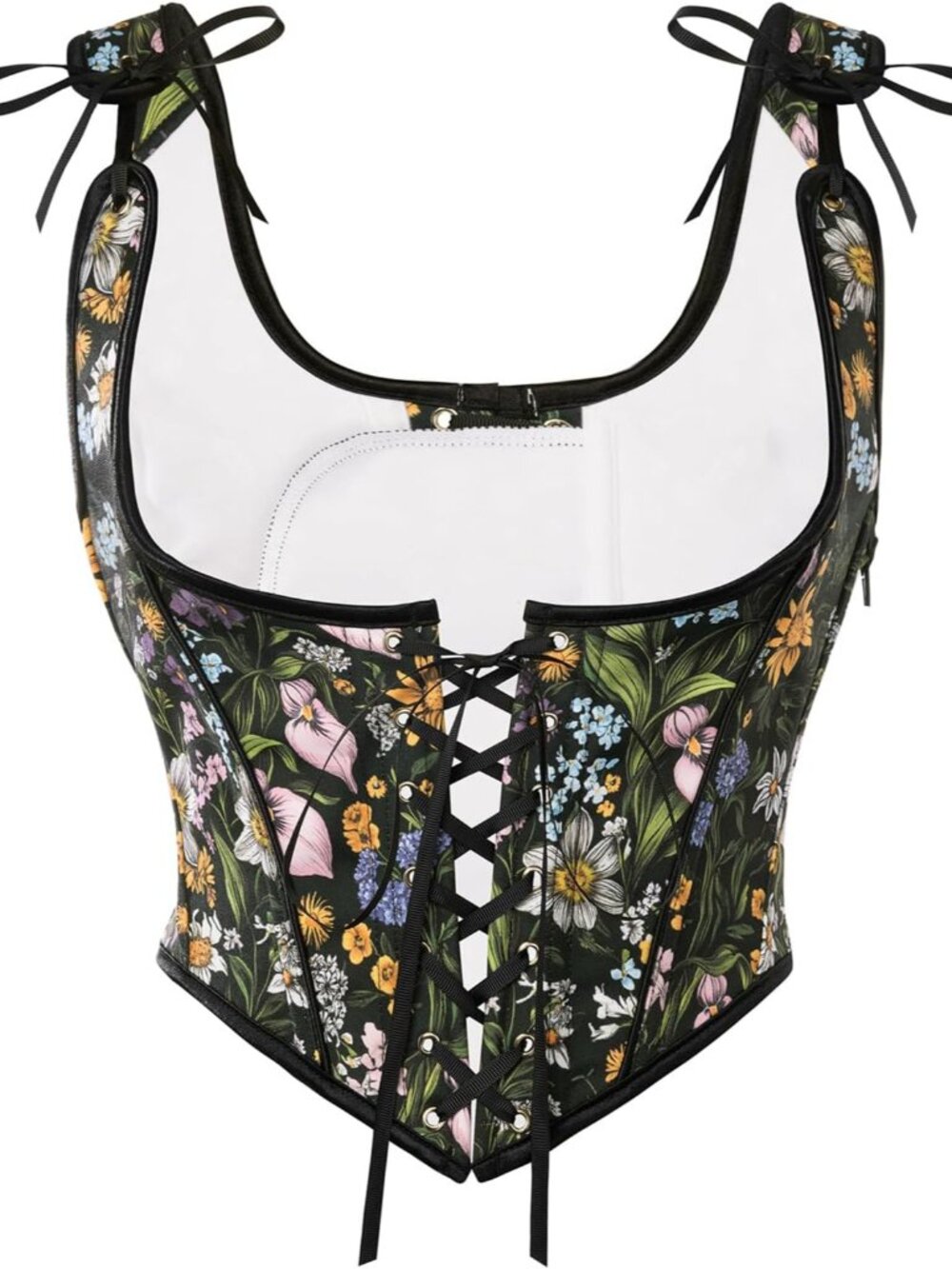 Corset Tops for Women Underbust Floral Print Vintage Bustier Top